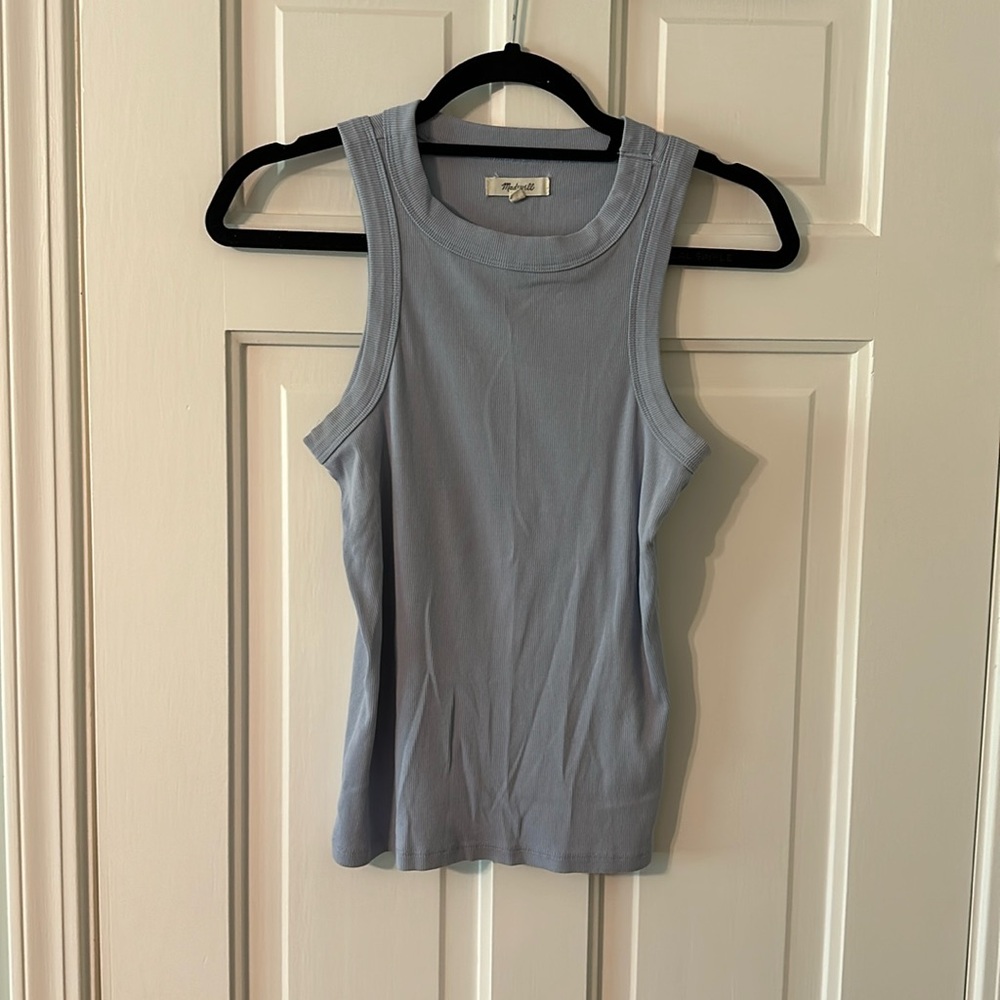 Madewell crew neck tank top periwinkle blue
